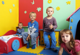 kids playing in the playroom